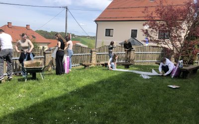 Učenci krožka “Naravoslovni vedež” posadili ameriške borovnice
